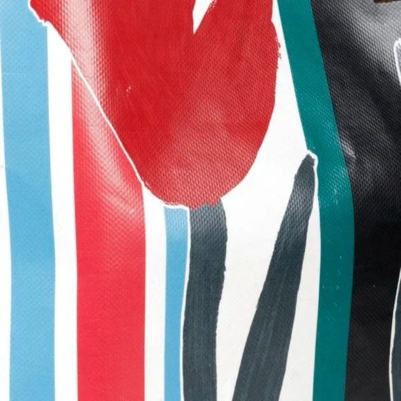 Marni Fosteriana Striped Floral PVC Shopper Tote - Picture 9 of 10